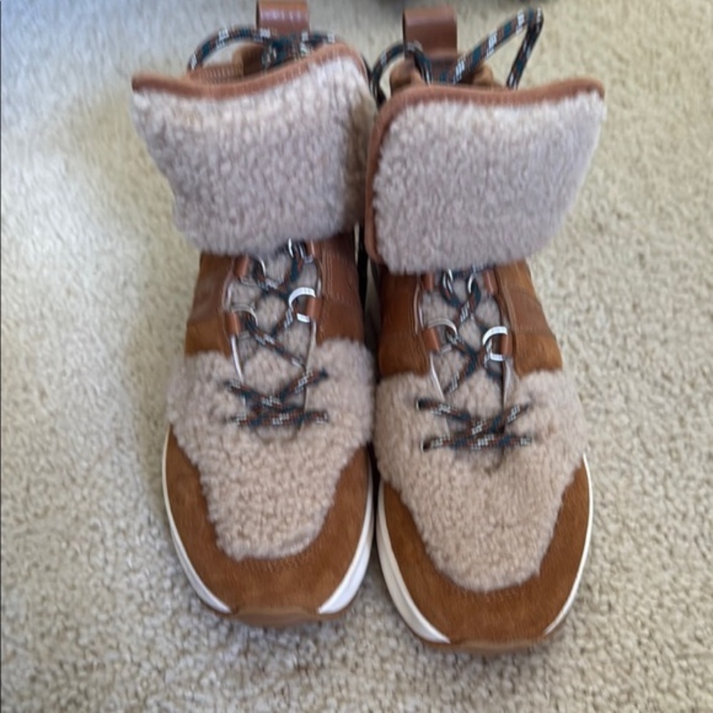 See By Chloe Brown and Cream Stylish Boots